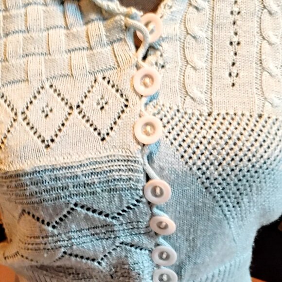 Chego vintage cropped 1970s sweater with large collar size small - Picture 2 of 7